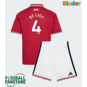 Manchester United Matthijs de Ligt #4 Replik Heimtrikot Kinder 2026-27 Kurzarm (+ Kurze Hosen)